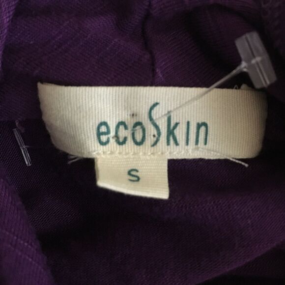 Eco Skin Shirt Womens Sz Small Purple Hemp Knit Long Sleeve Wrap Tunic Top‎ - Picture 5 of 8
